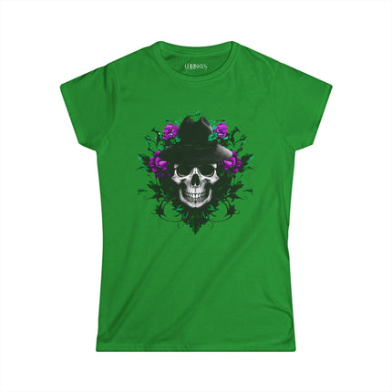 Ethno, Damen T-Shirt - Skull with Flower