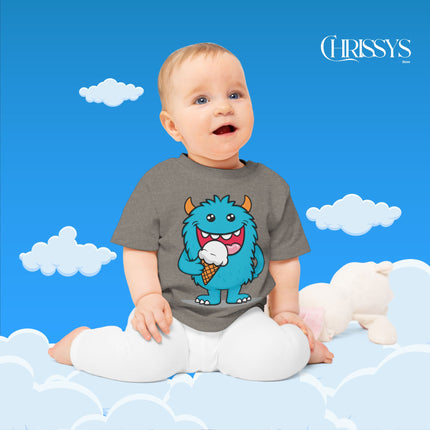 Süßes Monster-Eis Baby T-Shirt – Kuschelig & Verspielt!