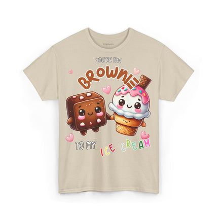 Schwere Baumwolle, Unisex T-Shirt - Brownie to my Ice Cream