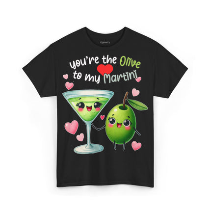 Schwere Baumwolle, Unisex T-Shirt -Olive und Martini