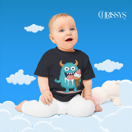 Cute Monster Ice Cream Baby T-Shirt