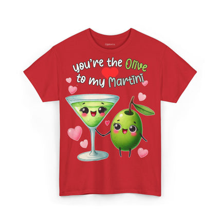 Schwere Baumwolle, Unisex T-Shirt -Olive und Martini