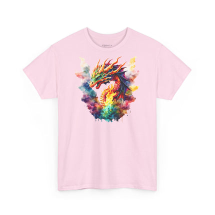 Unisex T-Shirt mit farbenprächtigem Drachen – Für Fantasy-Fans mit Stil