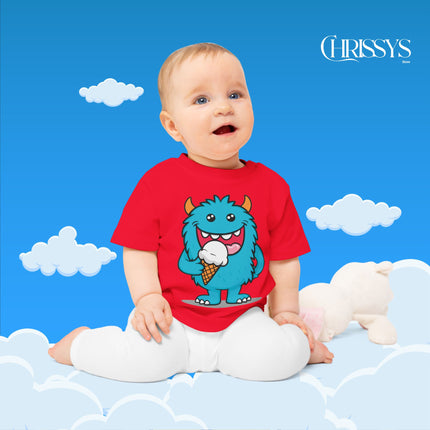 Süßes Monster-Eis Baby T-Shirt – Kuschelig & Verspielt!