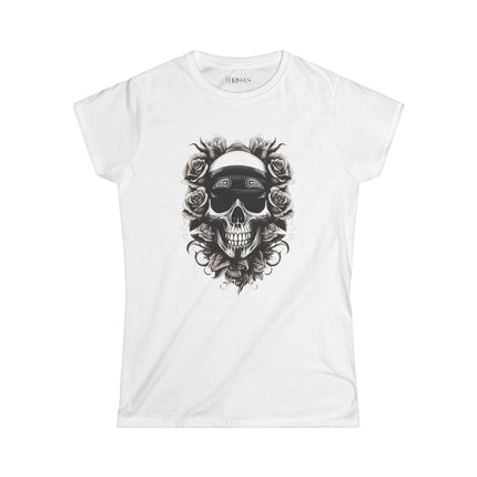 Ethno, Damen T-Shirt - Skull with Flowers