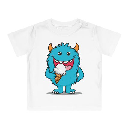 Süßes Monster-Eis Baby T-Shirt – Kuschelig & Verspielt!