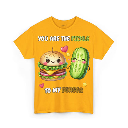 Schwere Baumwolle, Unisex T-Shirt - Pickle to my Burger