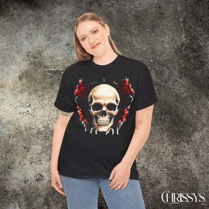 Black Edition, Schwere Baumwolle, Unisex T-Shirt - Skull