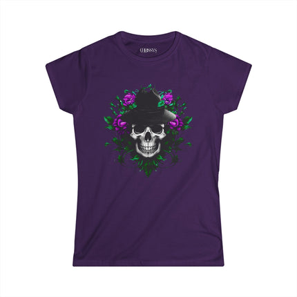 Ethno, Damen T-Shirt - Skull with Flower