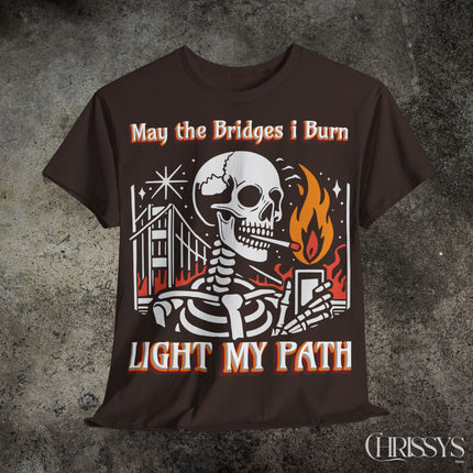 Black Edition, schwere Baumwolle, Unisex T-Shirt - The Bridge i Burn