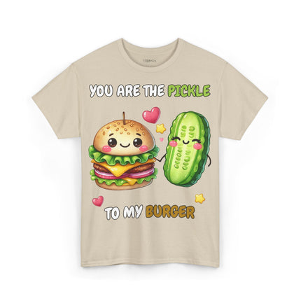 Schwere Baumwolle, Unisex T-Shirt - Pickle to my Burger