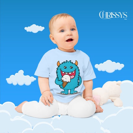 Süßes Monster-Eis Baby T-Shirt – Kuschelig & Verspielt!