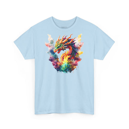 Unisex T-Shirt mit farbenprächtigem Drachen – Für Fantasy-Fans mit Stil