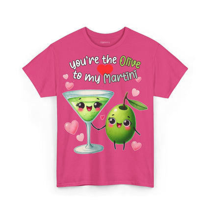 Schwere Baumwolle, Unisex T-Shirt -Olive und Martini
