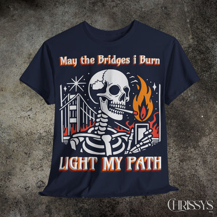 Black Edition, schwere Baumwolle, Unisex T-Shirt - The Bridge i Burn