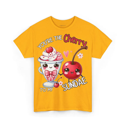 Schwere Baumwolle, Unisex T-Shirt - Cherry to my Sundae