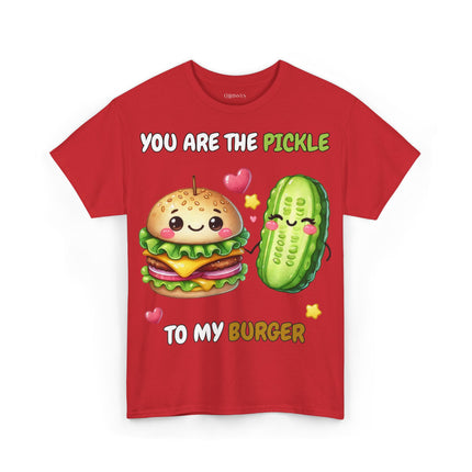 Schwere Baumwolle, Unisex T-Shirt - Pickle to my Burger