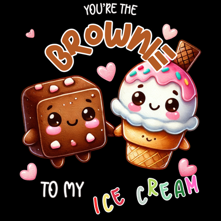 Schwere Baumwolle, Unisex T-Shirt - Brownie to my Ice Cream