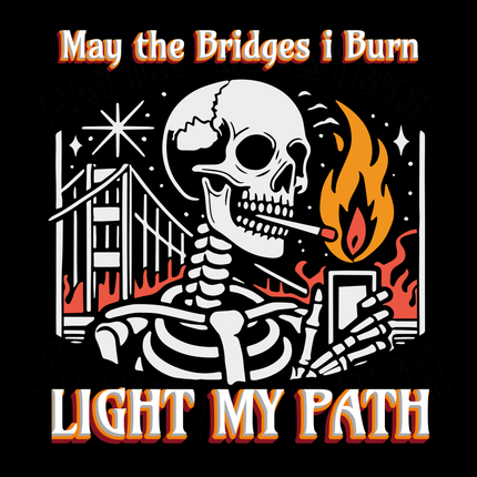 Black Edition, schwere Baumwolle, Unisex T-Shirt - The Bridge i Burn