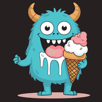 Cute Monster Ice Cream Baby T-Shirt