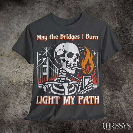 Black Edition, schwere Baumwolle, Unisex T-Shirt - The Bridge i Burn