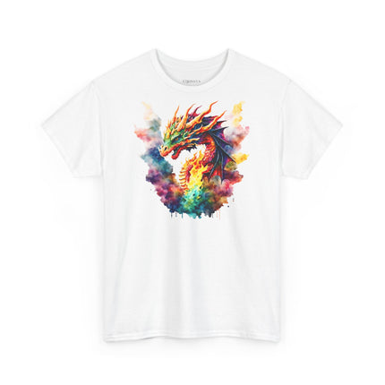 Unisex T-Shirt mit farbenprächtigem Drachen – Für Fantasy-Fans mit Stil