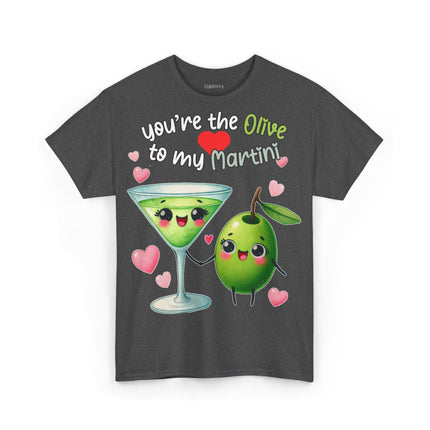 Schwere Baumwolle, Unisex T-Shirt -Olive und Martini