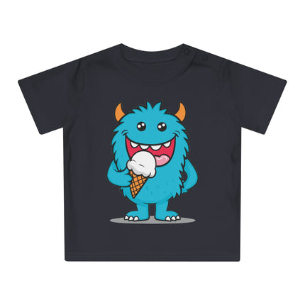 Süßes Monster-Eis Baby T-Shirt – Kuschelig & Verspielt!