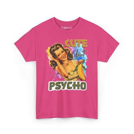 Retro, Baumwolle, Damen  T-Shirt - Cute but Psycho