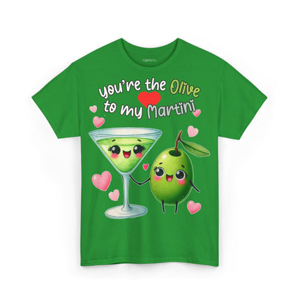 Schwere Baumwolle, Unisex T-Shirt -Olive und Martini