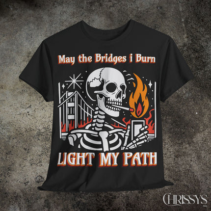 Black Edition, schwere Baumwolle, Unisex T-Shirt - The Bridge i Burn