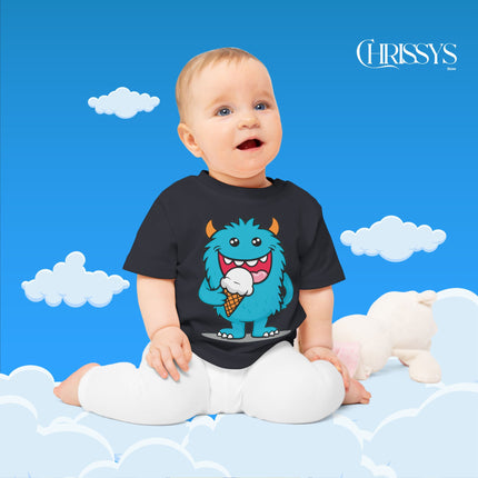 Süßes Monster-Eis Baby T-Shirt – Kuschelig & Verspielt!