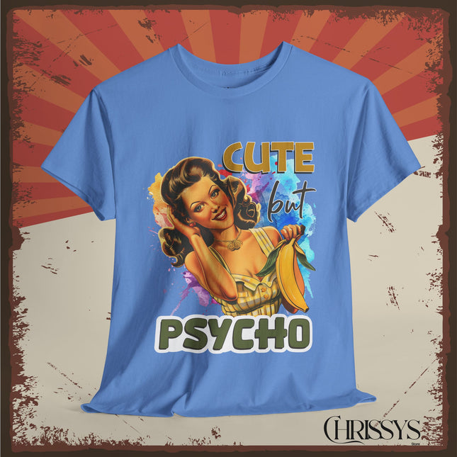 Retro, Baumwolle, Damen  T-Shirt - Cute but Psycho