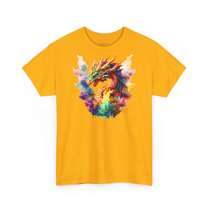 Unisex T-Shirt mit farbenprächtigem Drachen – Für Fantasy-Fans mit Stil