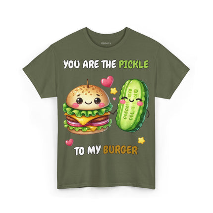 Schwere Baumwolle, Unisex T-Shirt - Pickle to my Burger