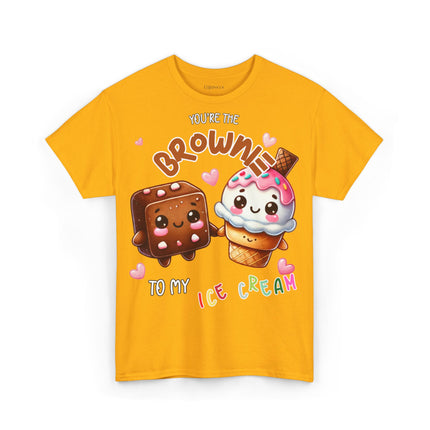 Schwere Baumwolle, Unisex T-Shirt - Brownie to my Ice Cream