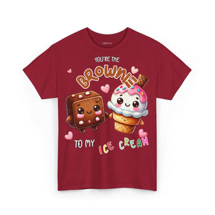 Schwere Baumwolle, Unisex T-Shirt - Brownie to my Ice Cream