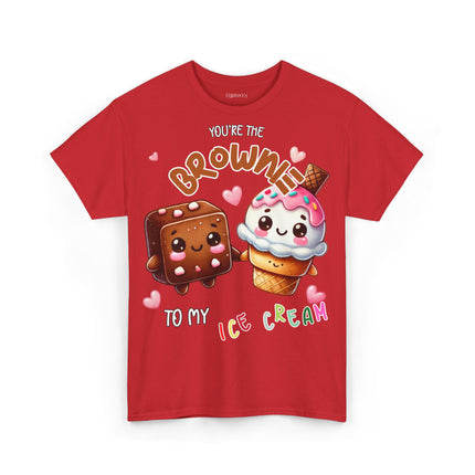 Schwere Baumwolle, Unisex T-Shirt - Brownie to my Ice Cream