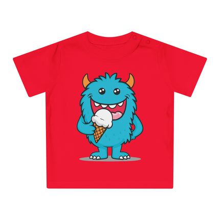 Süßes Monster-Eis Baby T-Shirt – Kuschelig & Verspielt!