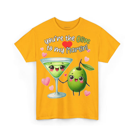 Schwere Baumwolle, Unisex T-Shirt -Olive und Martini