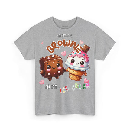 Schwere Baumwolle, Unisex T-Shirt - Brownie to my Ice Cream