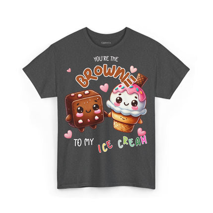 Schwere Baumwolle, Unisex T-Shirt - Brownie to my Ice Cream